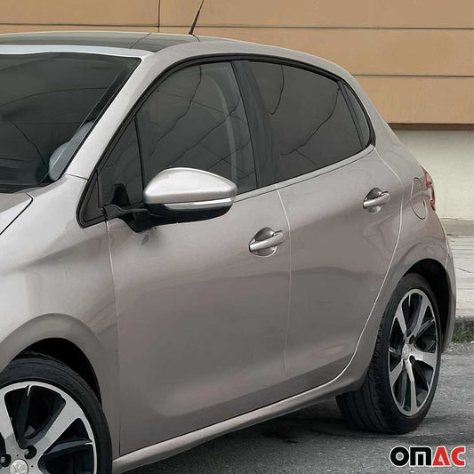 Benzi decorative pentru geamuri Peugeot 208 2012-2019, oțel inoxidabil cromat, 4 bucăți
