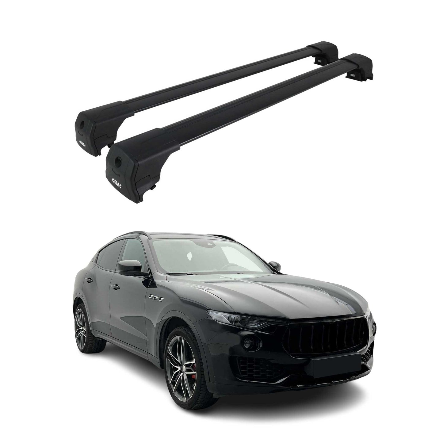 Dachträger Grundtäger für Maserati Levante 2016-2024 75kg Alu Schwarz 2 tlg