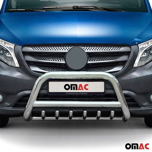Bară de protecție față pentru Mercedes Vito W447 2014-2025, oțel, omologat ABE, argintiu