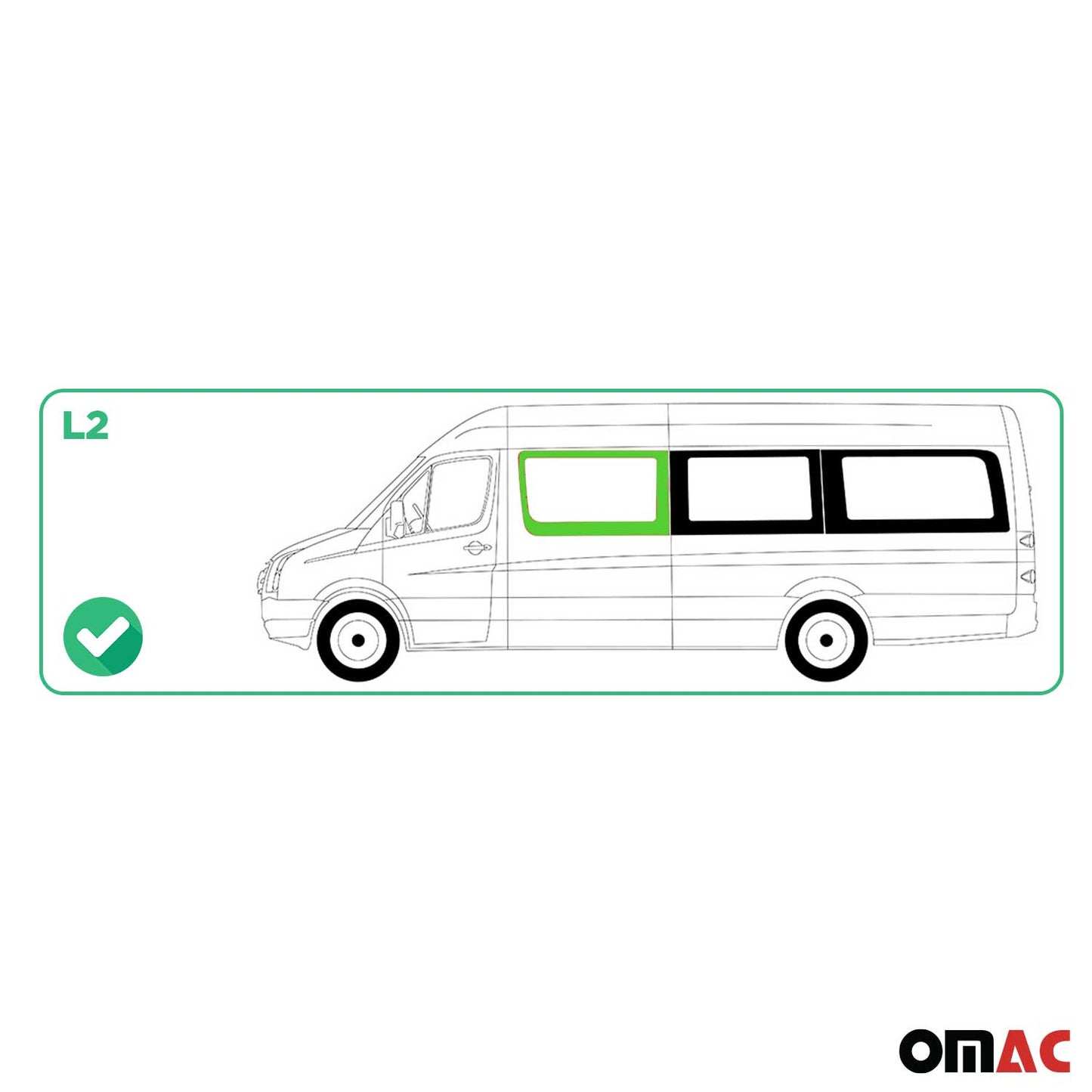 Seitenfenster Sicherheitsglas für VW Crafter 2017-2025 Auto Links Auto L2