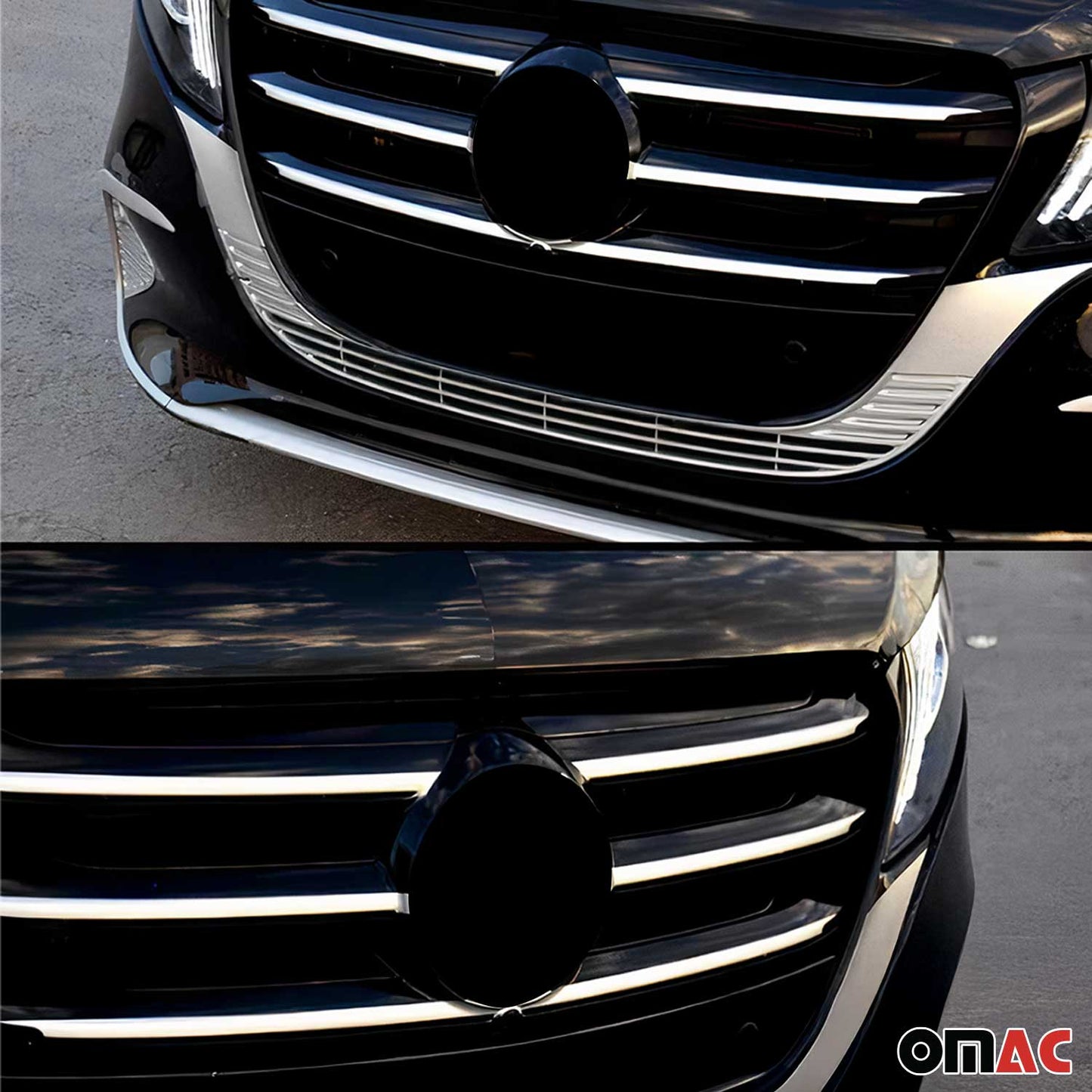 Grilă radiator Mercedes Vito W447 2024-2025, set 6 bucăți, crom, oțel inoxidabil