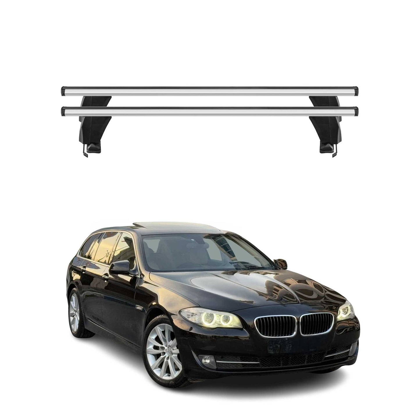 Menabo Dachträger Grundtäger für BMW 5er F11 Touring 2009-2017 50kg Alu Grau 2x