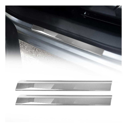 Ornamente prag uși pentru VW Golf 2010-2013 Pulse, oțel inoxidabil, argintiu, set 2 piese