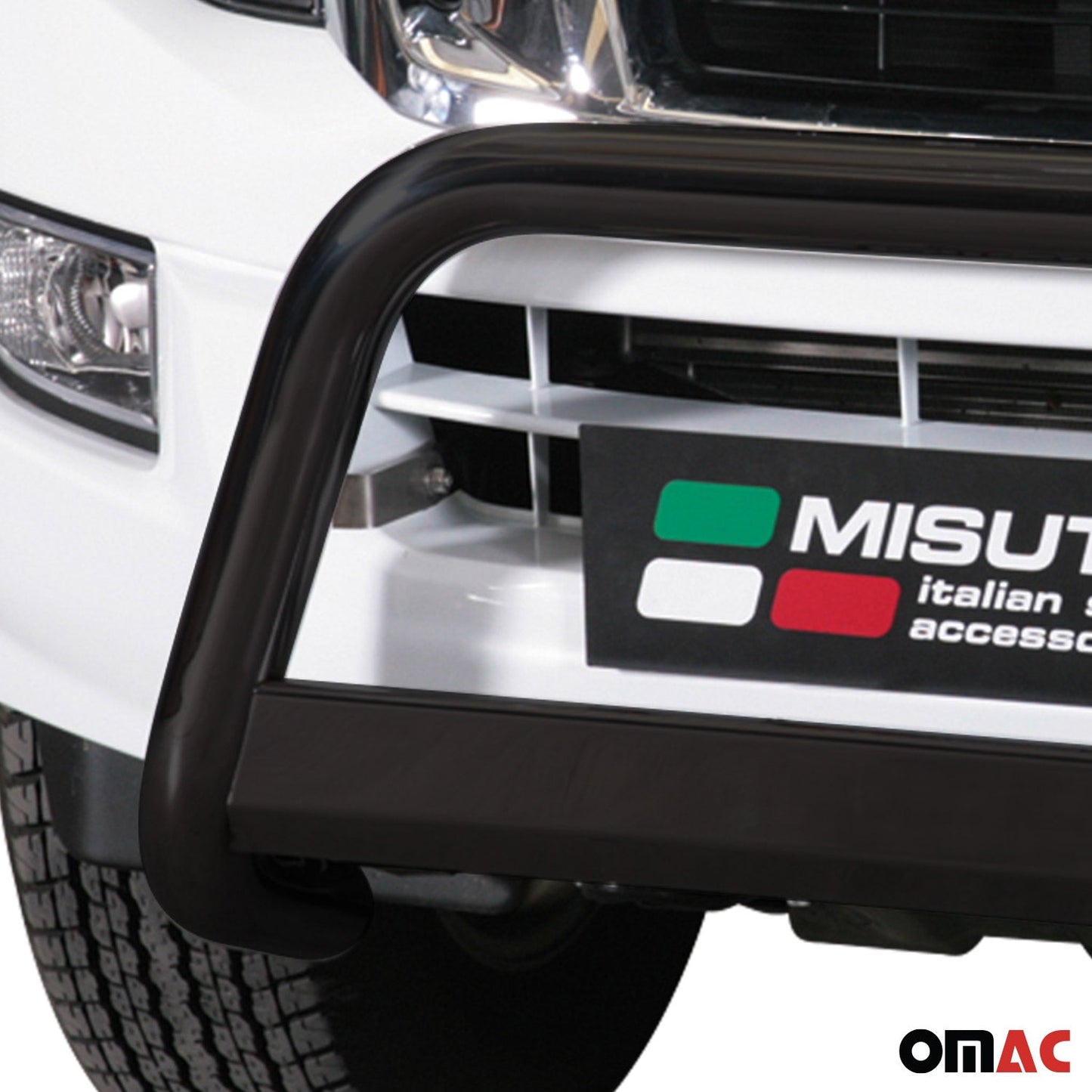Bară de protecție/buton față pentru Isuzu D-Max 2012-2019 ø63mm, oțel negru, protecție