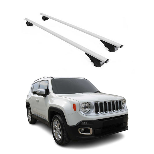 Dachträger Grundtäger für Jeep Renegade 2014-2025 75kg Metall Silber 2 tlg