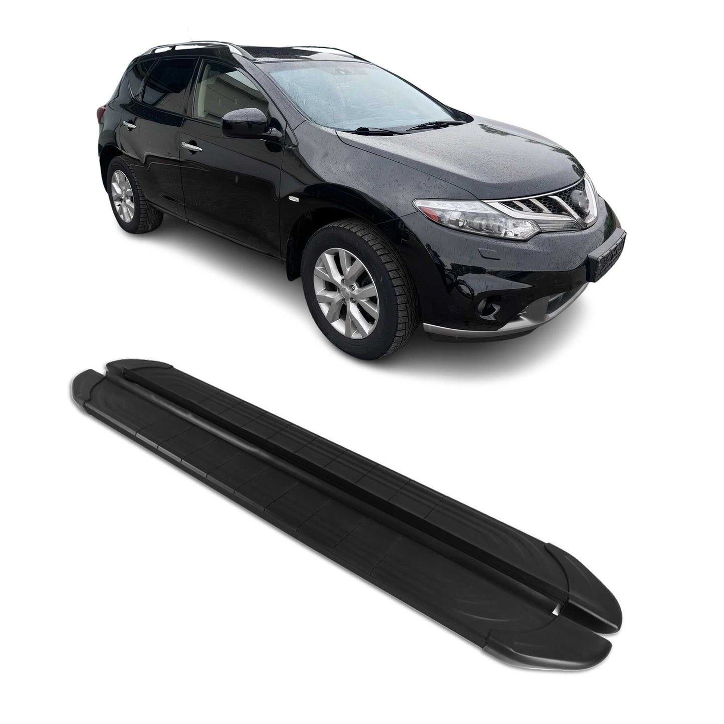 Trittbretter Seitenschweller für Nissan Murano 2008-2014 Aluminium Schwarz 2tlg