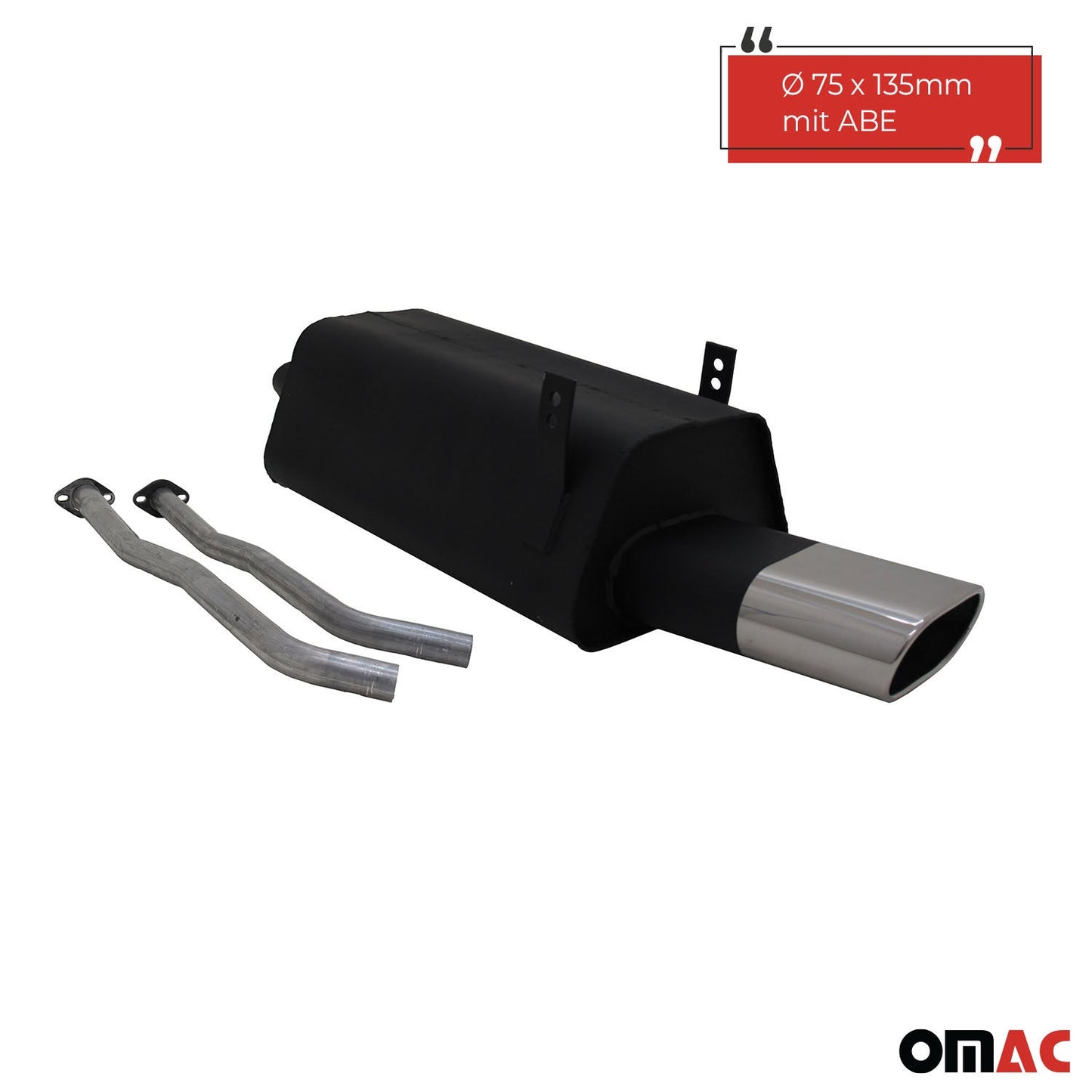 Novus Sportauspuff für BMW 3er E36 325i 135x75mm Endschalldämpfer mit ABE