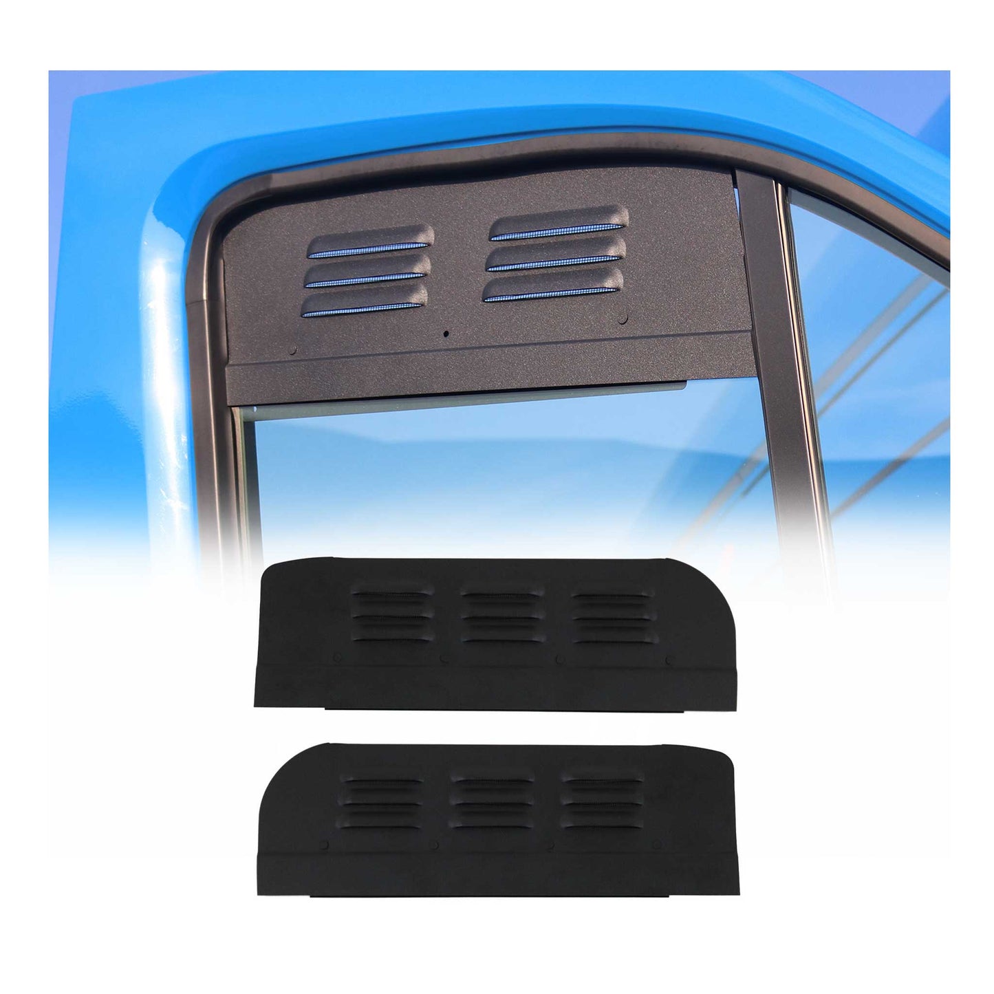 Grilă de ventilație pentru Renault Master 2 1998-2010, aluminiu, neagră, set 2 piese