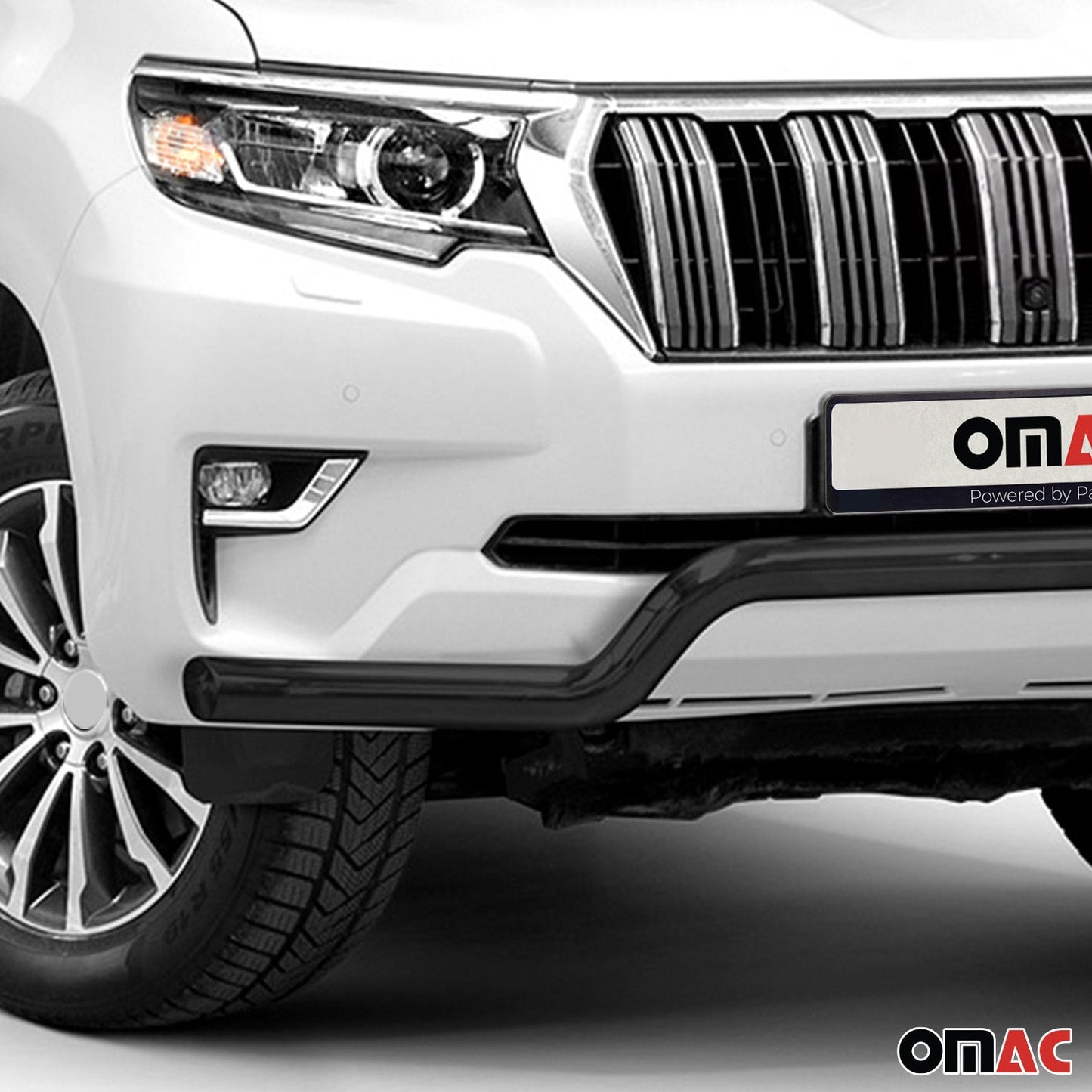 Edelstahl Frontschutzbügel für Toyota Land Cruiser 150 2017-2022 ABE Schwarz