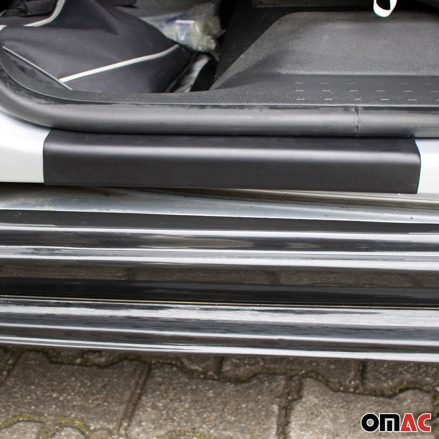 Ornamente prag uși pentru VW Caddy 2015-2021 ABS negru set 2 piese