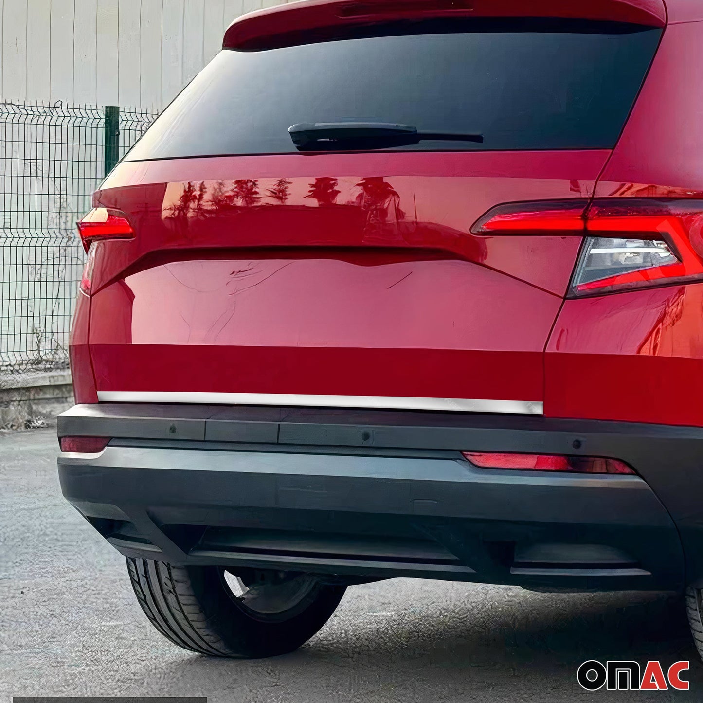 Ornamente prag portbagaj, ornamente hayon pentru Skoda Karoq 2017-2025, oțel inoxidabil cromat