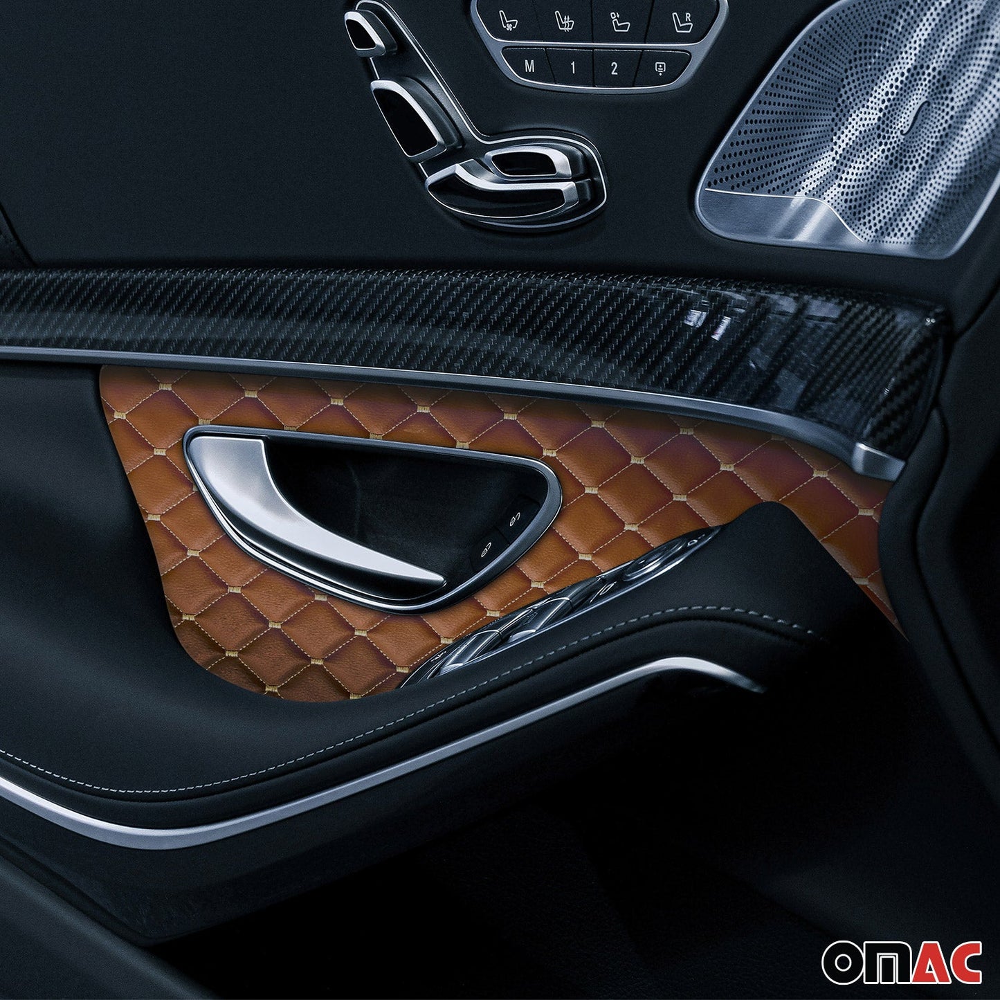 Polsterstoff Kunstleder Polster Autostoff Gesteppt Autopolsterstoff Braun