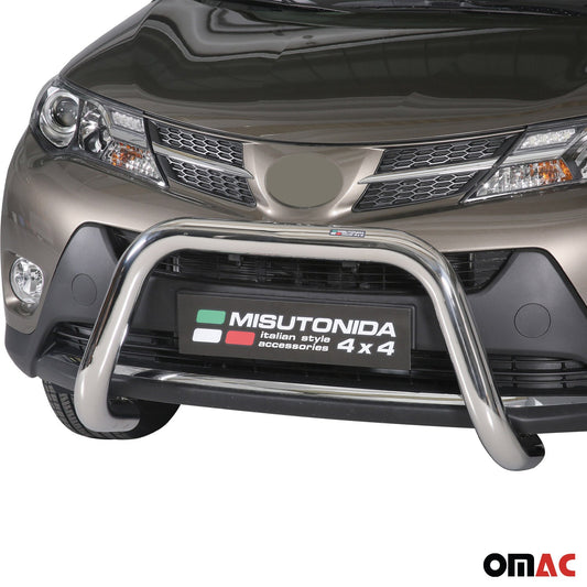 Bară de protecție/buton față pentru Toyota RAV4 XA40 2013-2015 ø76mm oțel argintiu