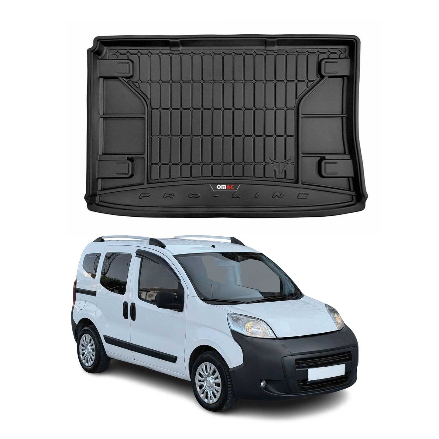 OMAC Gummi Kofferraumwanne für Peugeot Bipper Tepee 2008-2014 TPE Laderaumwanne