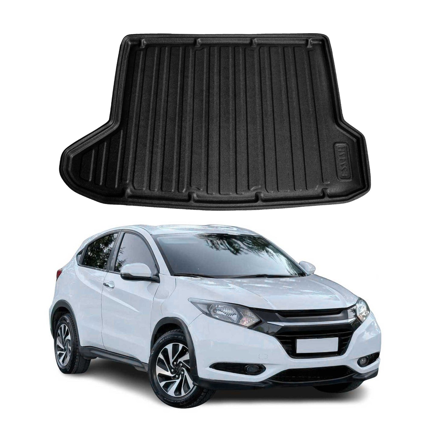 Kofferraumwanne Laderaumwanne für Honda HR-V 2016-2021 Gummi TPE Schwarz