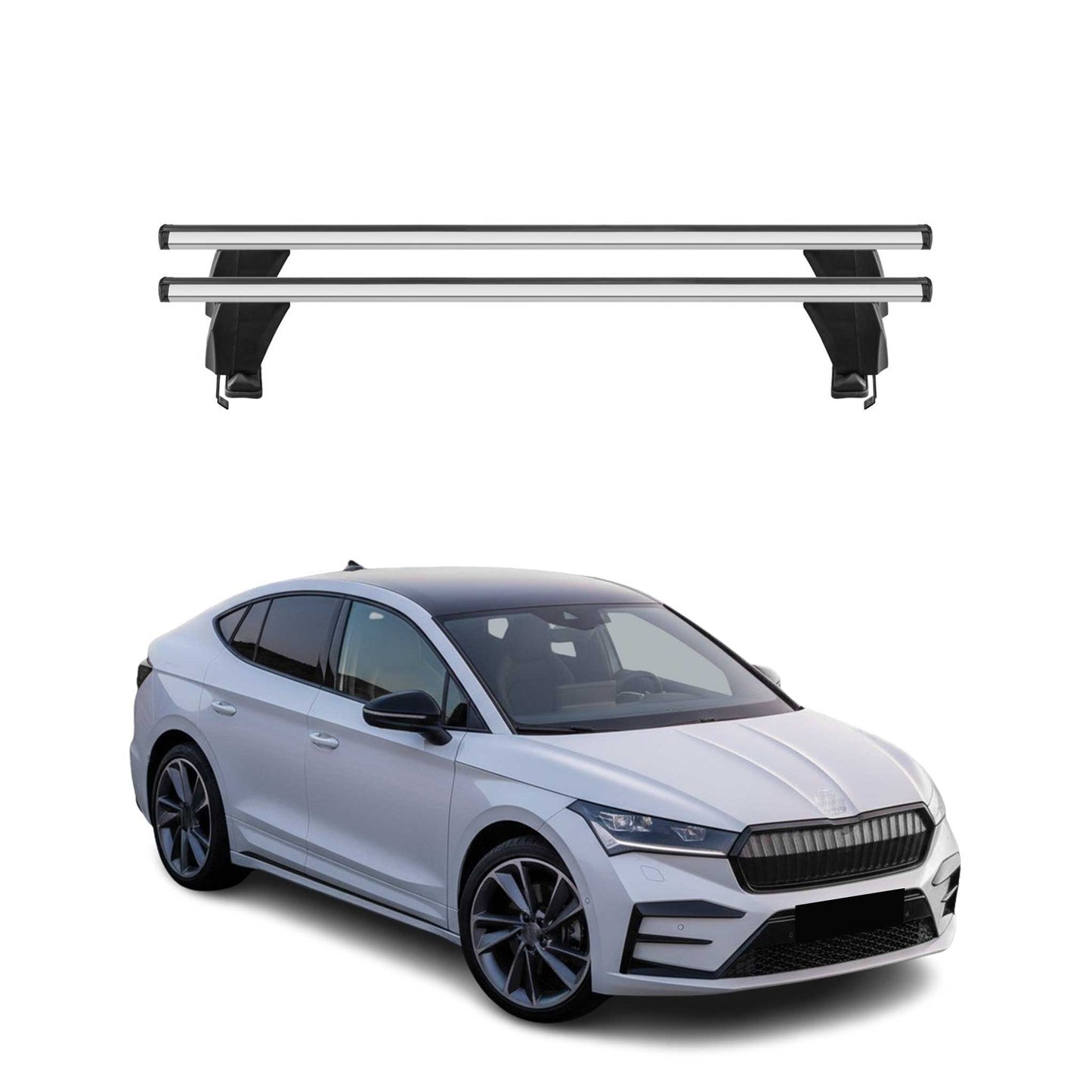 Menabo Dachträger Grundträger für Skoda Enyaq Coupè 2022-2025 Alu Grau 2tlg