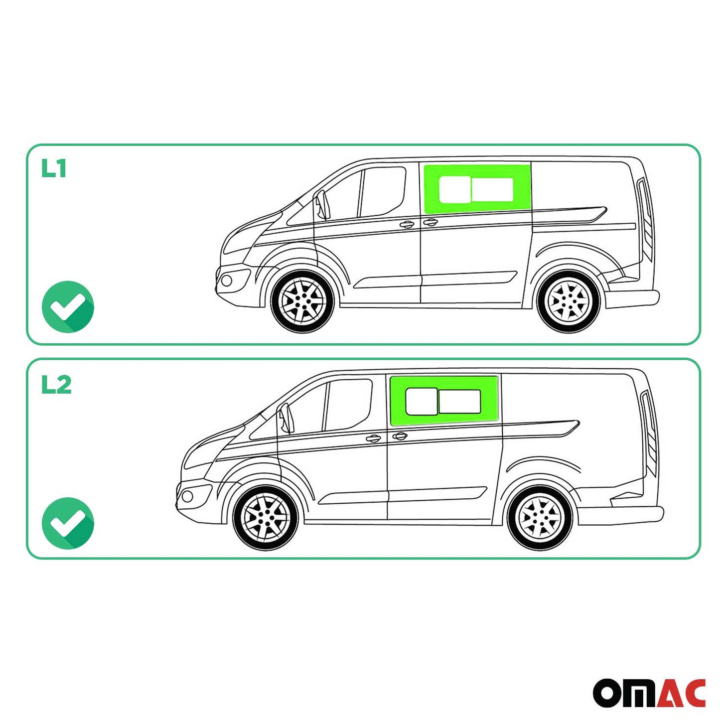 Geam lateral, geam glisant pentru Ford Transit Custom 2013-2024, stânga L1 L2