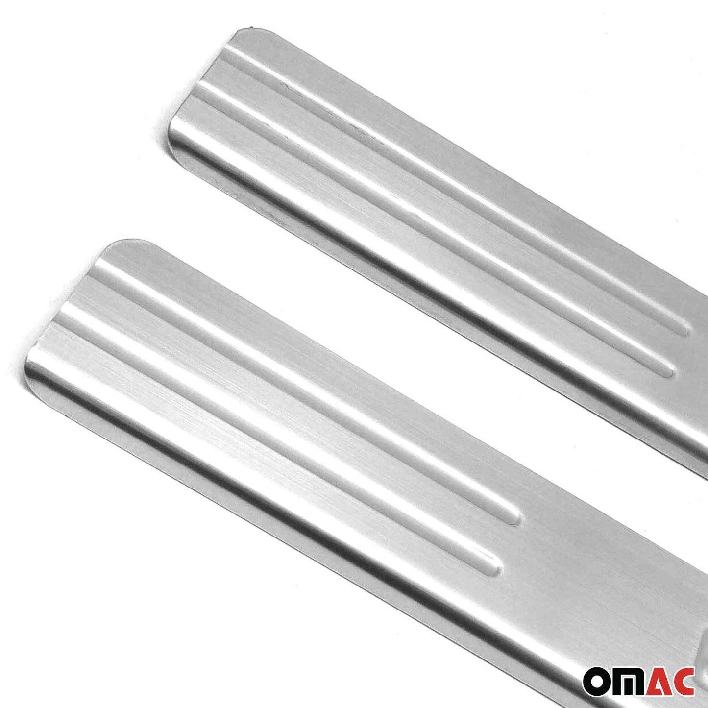 Ornamente prag exclusive pentru VW Caddy, oțel inoxidabil, argintiu, set de 2 piese