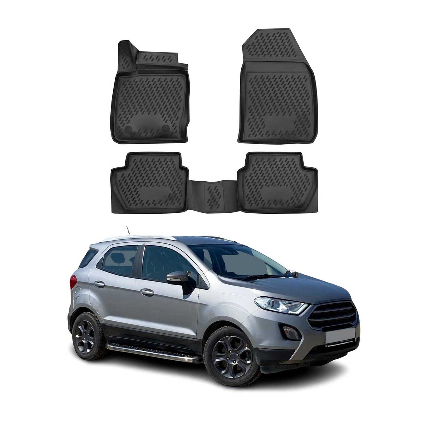 2014-2024 Ford Ecosport Fußmatten TPE Schwarz 4 tlg