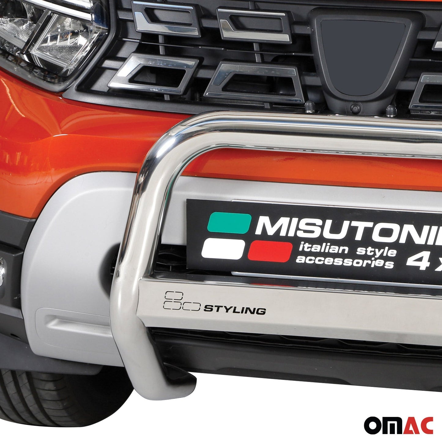 Frontbügel Frontschutzbügel für Dacia Duster 2021-2025 ø63mm Stahl Silber Schutz