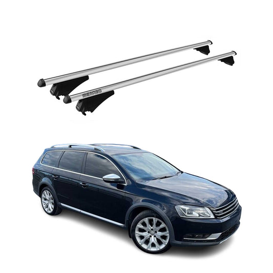 Menabo Dachträger Grundtäger für VW Passat Alltrack B7 2012-2014 75kg Alu Grau