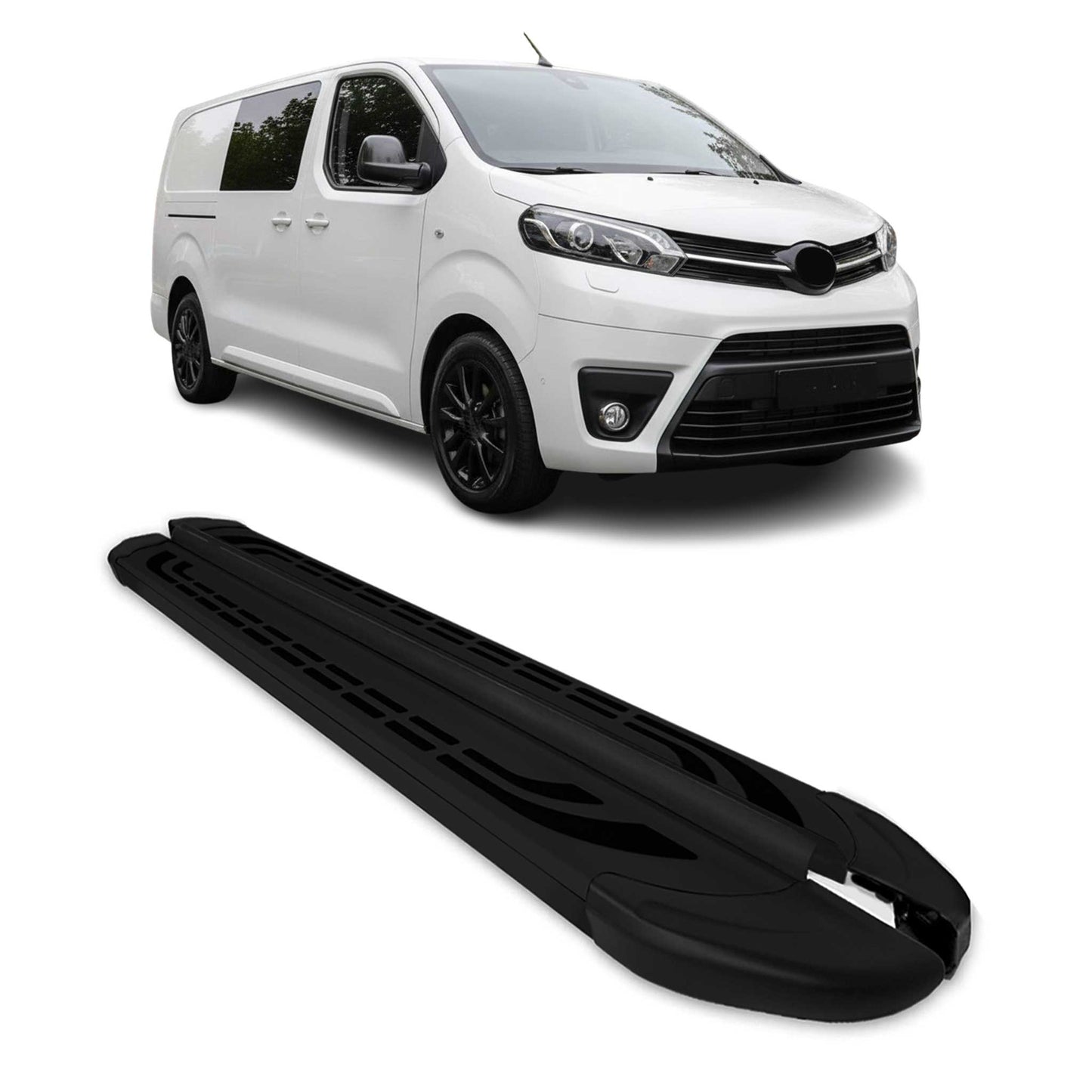 Trittbretter Schweller Seitenbretter für Toyota Proace 2017-24 L2 L3 Schwarz