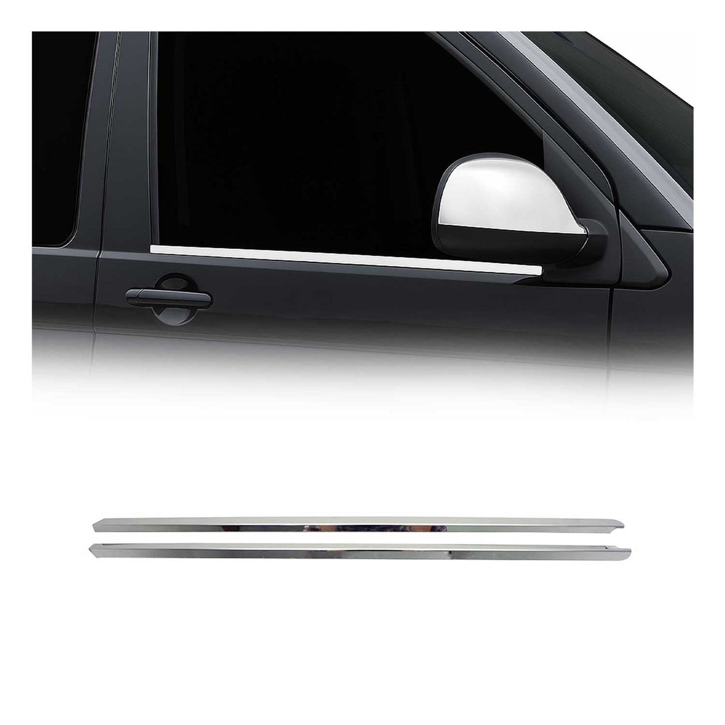 Fensterleisten Zierleisten für VW T6 T6.1 alle 2015-2024 Edelstahl Chrom 2x