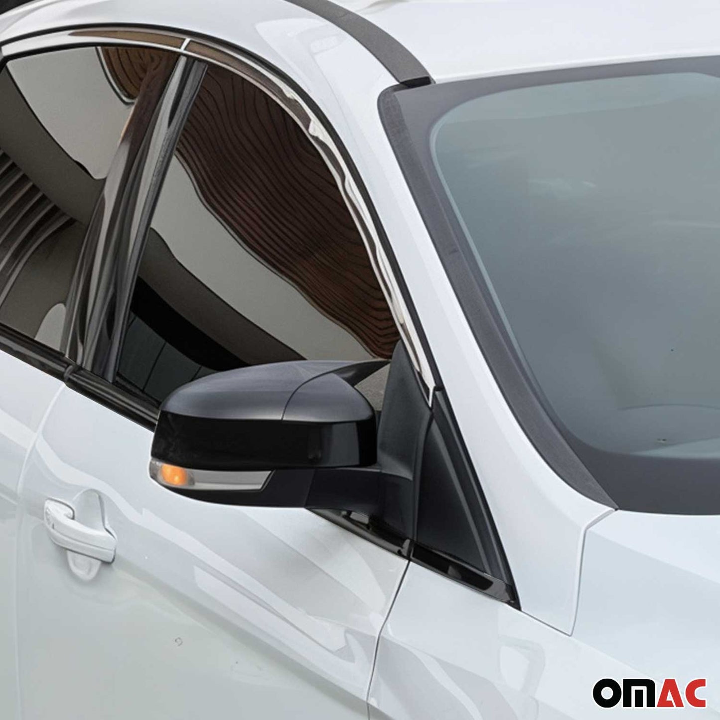 Fensterleisten Zierleisten für Ford Focus Stufenheck Oben ab 2011 Edelstahl 8tlg