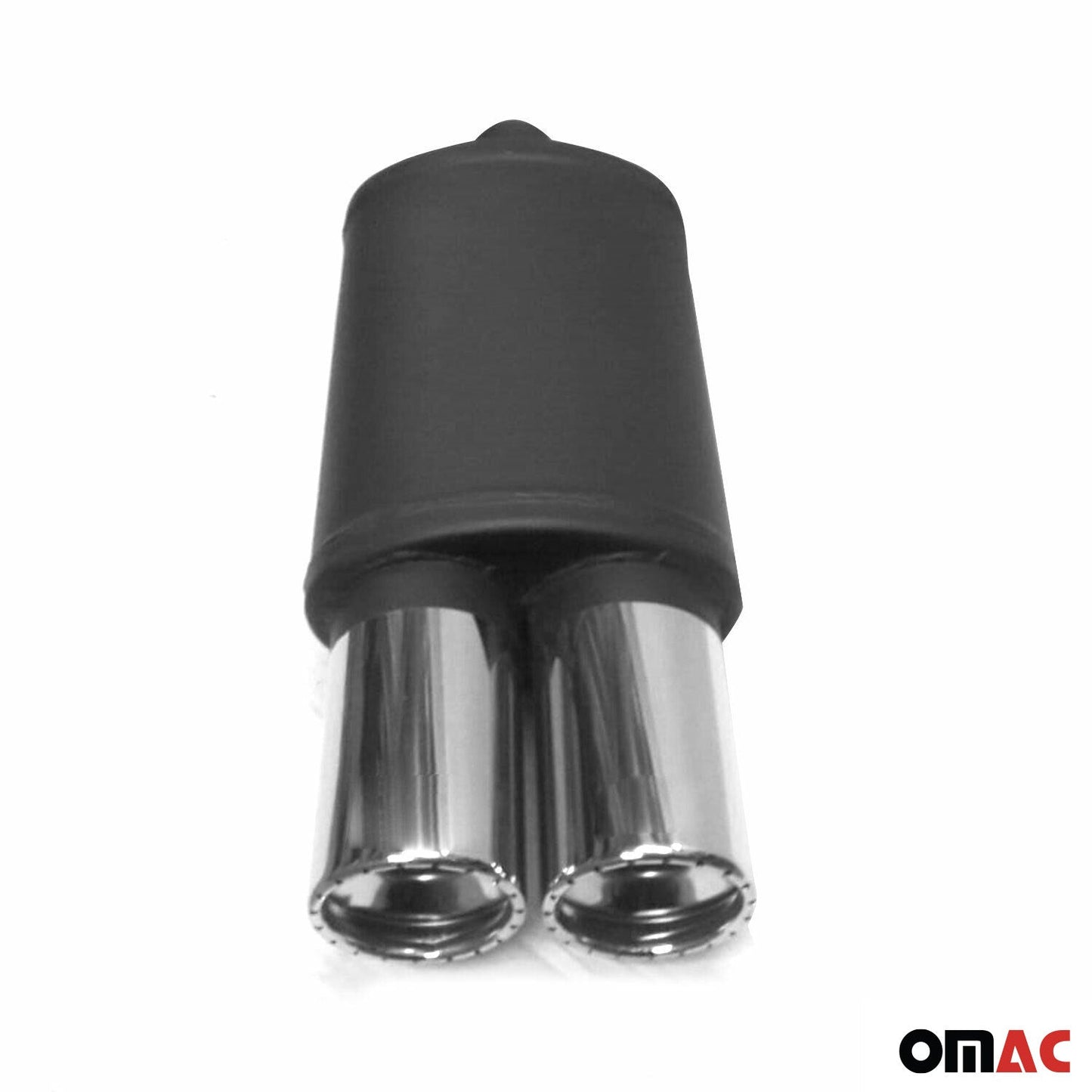 Sistem de evacuare, tobă de eșapament, țeavă de eșapament din oțel inoxidabil, piesă terminală, oțel inoxidabil cromat, 60 mm