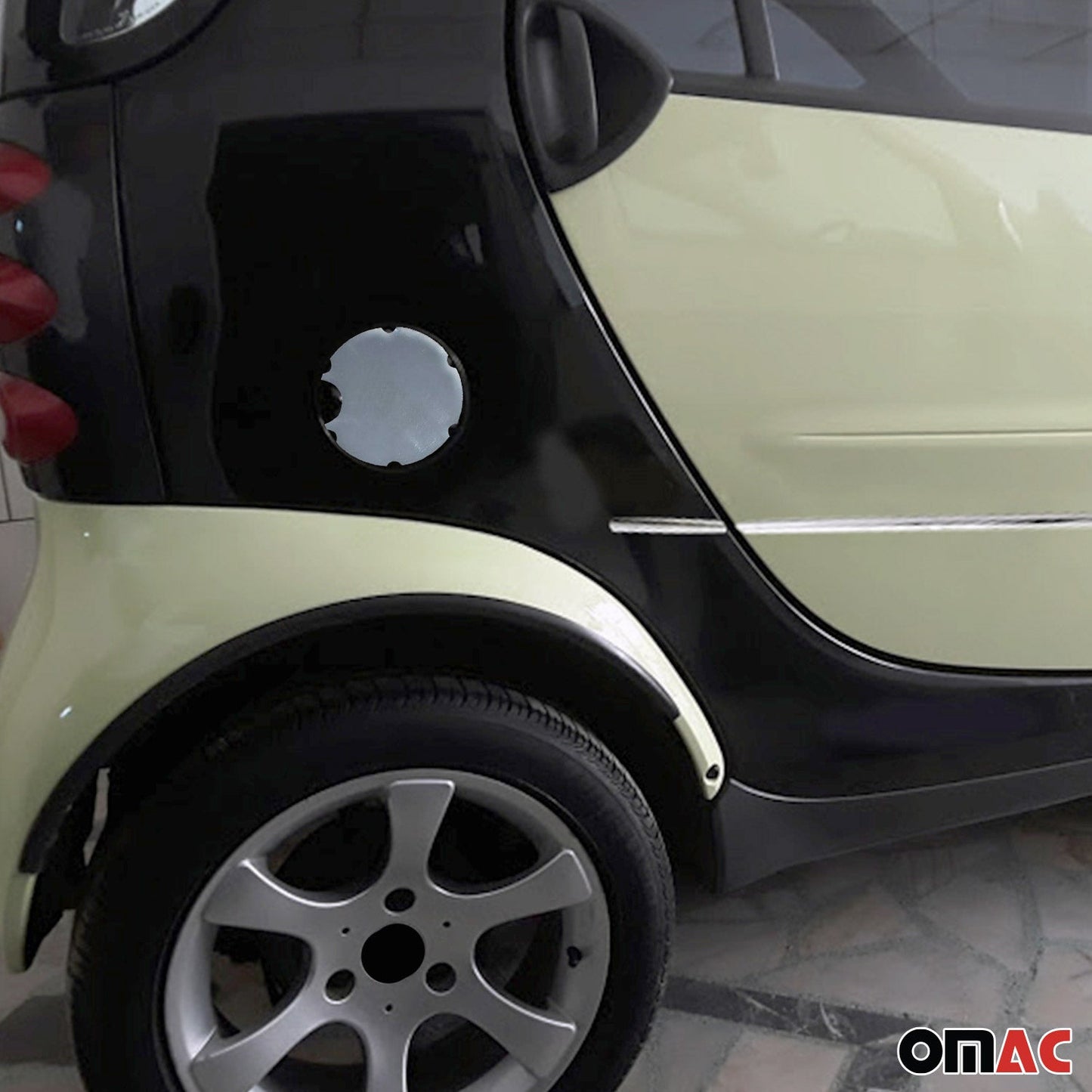 Tankdeckel Ausserer Lüftungsdeckel für Smart ForTwo 450 Edelstahl Satz 2tlg