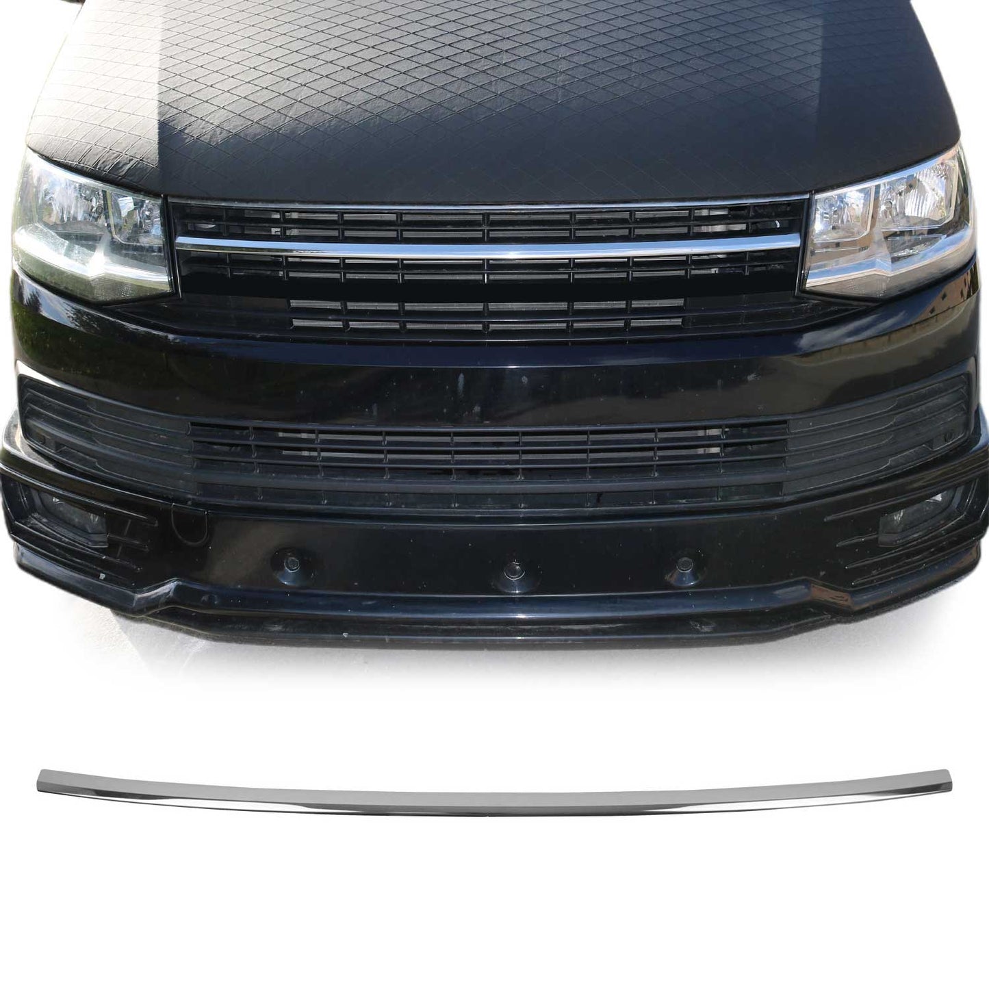 Kühlergrill Leisten Grillleisten für VW T6 Transporter 2015-19 Edelstahl Grün 1x