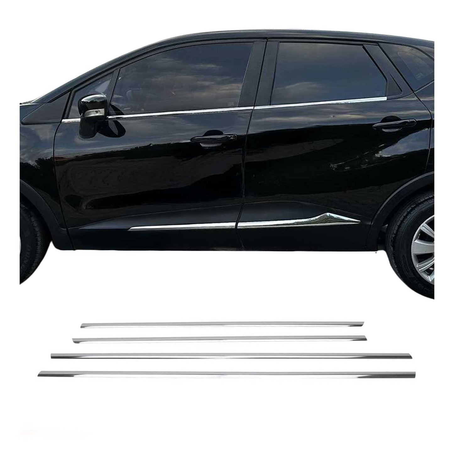 Fensterleisten Zierleisten für Renault Captur 2013-2025 Edelstahl Chrom 4tlg