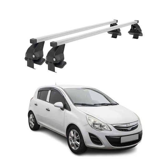 Menabo Dachträger Grundtäger für Opel Corsa D 2010-2014 FL 5tür 50kg Silber 2x