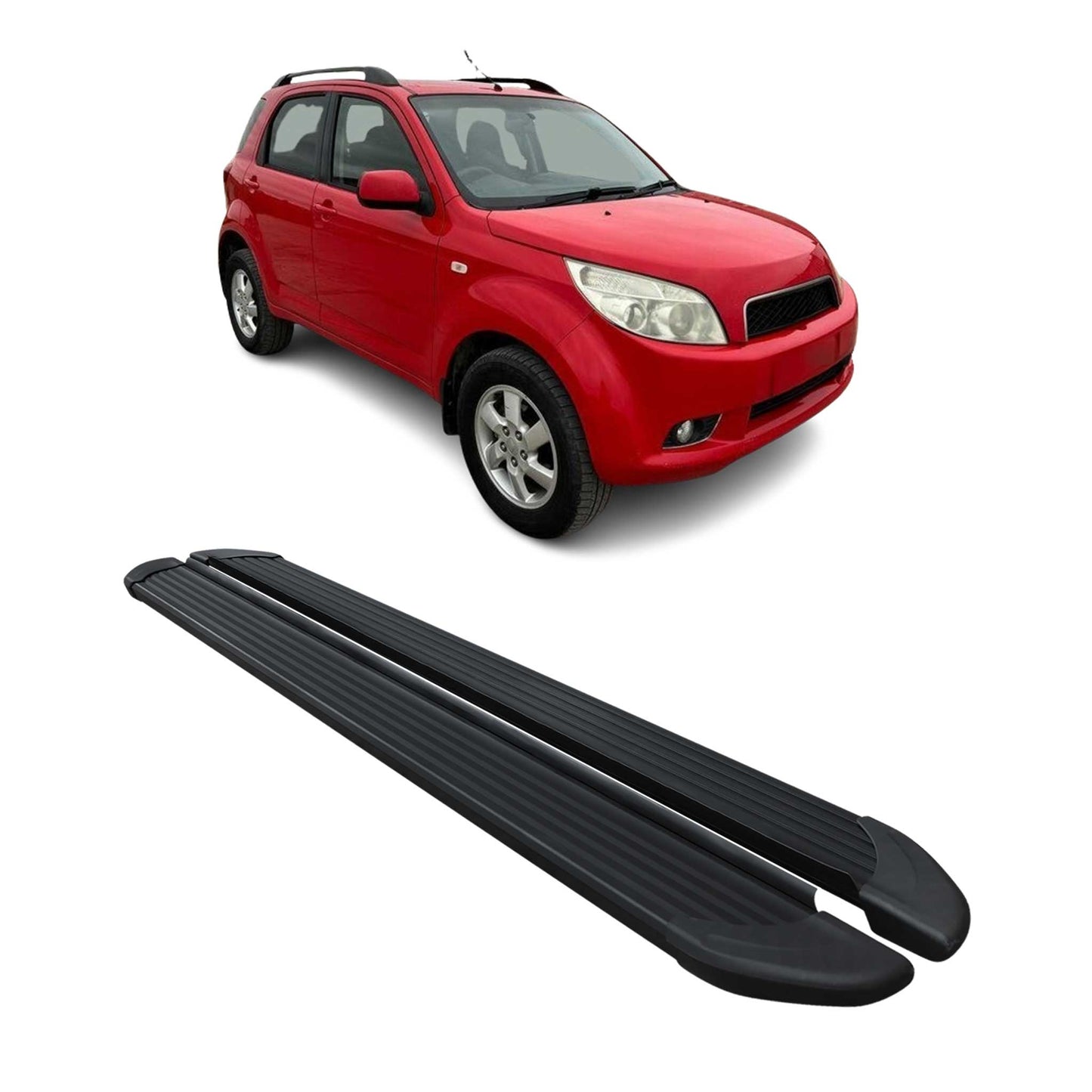 Listwy progowe, progi, progi do Daihatsu Terios 2005-2016, aluminiowe, czarne