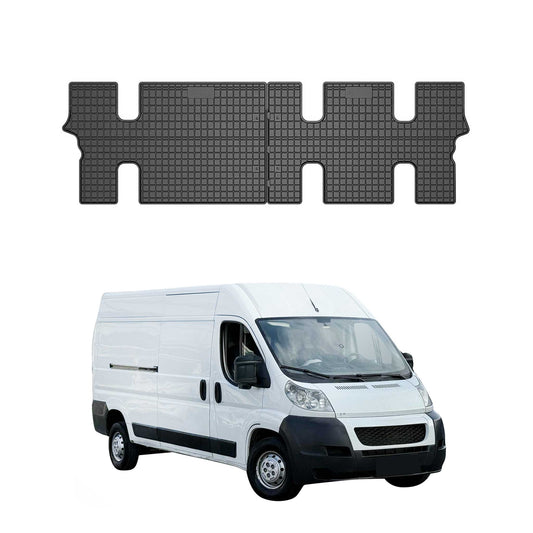 OMAC Gummi Fußmatten für Citroen Jumper 2006-2016 3. Reihe Automatten Schwarz 2x