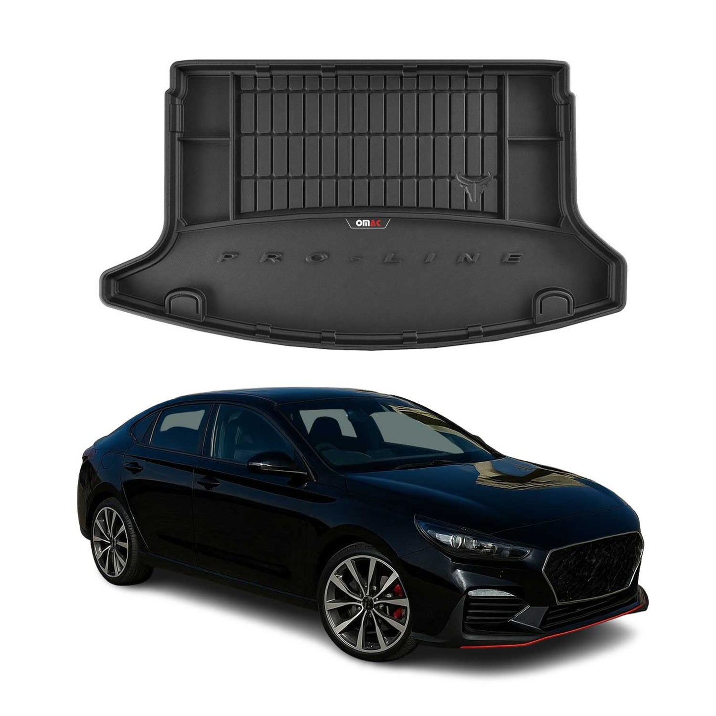 OMAC Gummi Kofferraumwanne für Hyundai i30 Nperformance 2017-2025 TPE Schwarz