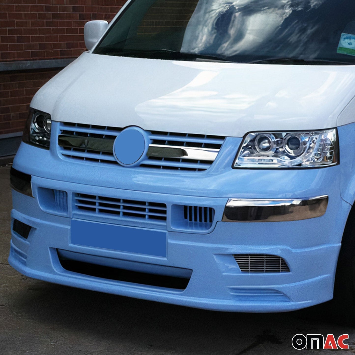 Benzi grilă radiator pentru VW T5 2003-2010, oțel inoxidabil, argintiu, 2 bucăți