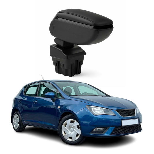 Armlehne Mittelarmlehne Mittelkonsole für Seat Ibiza 2008-2017 PU-Leder Schwarz