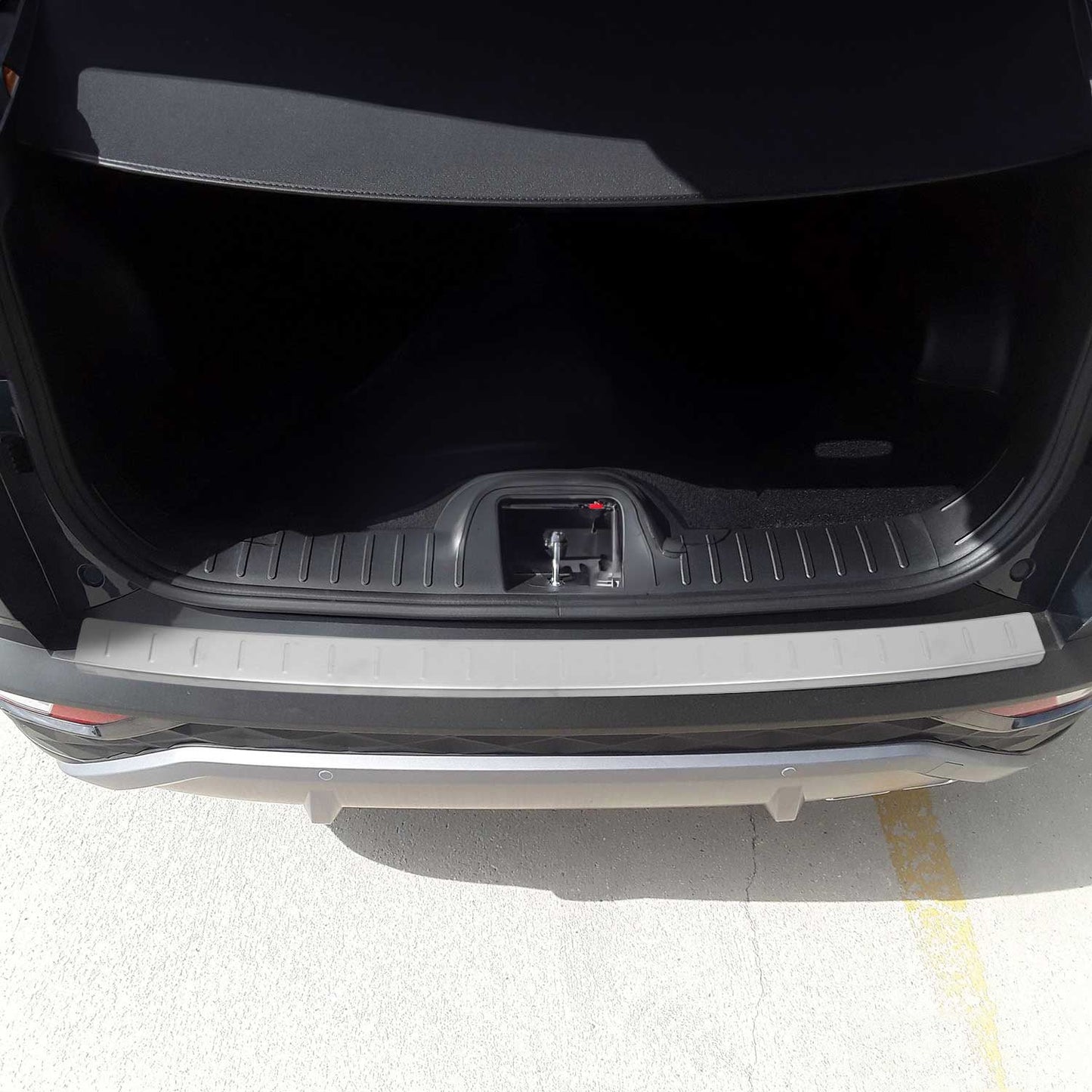 Ladekantenschutz Stoßstangenschutz für Hyundai Tucson 2022-2025 Chrom Gebürstet