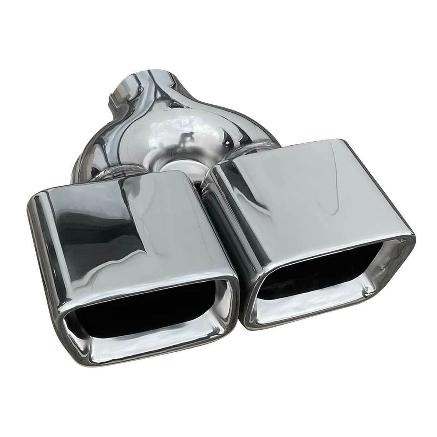 Auspuffblende Endstück Double Output Chrom Edelstahl Doppelendrohr Rechts &Links