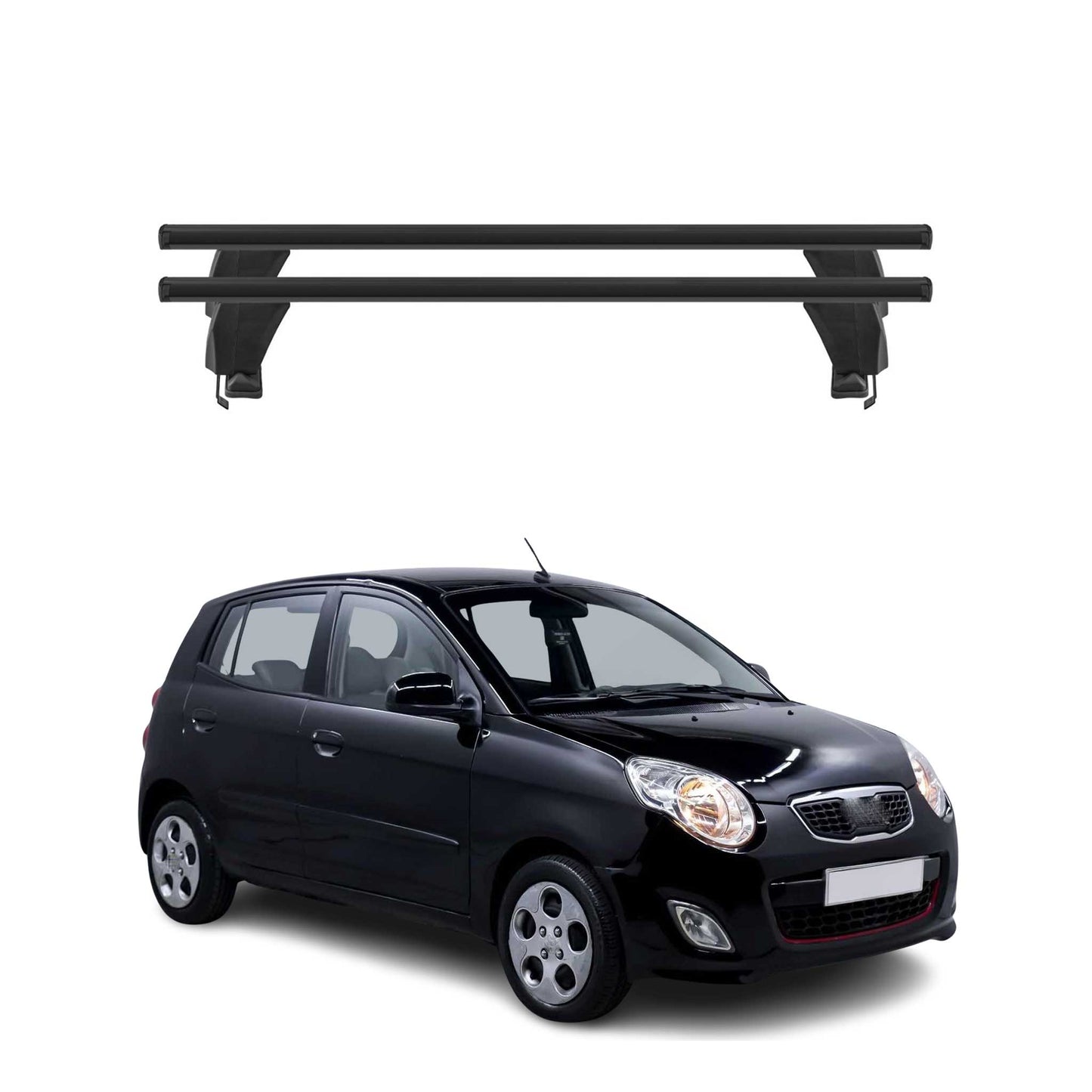 Menabo Dachträger Grundtäger für Kia Picanto 2011-2017 50kg Alu Schwarz 2 tlg