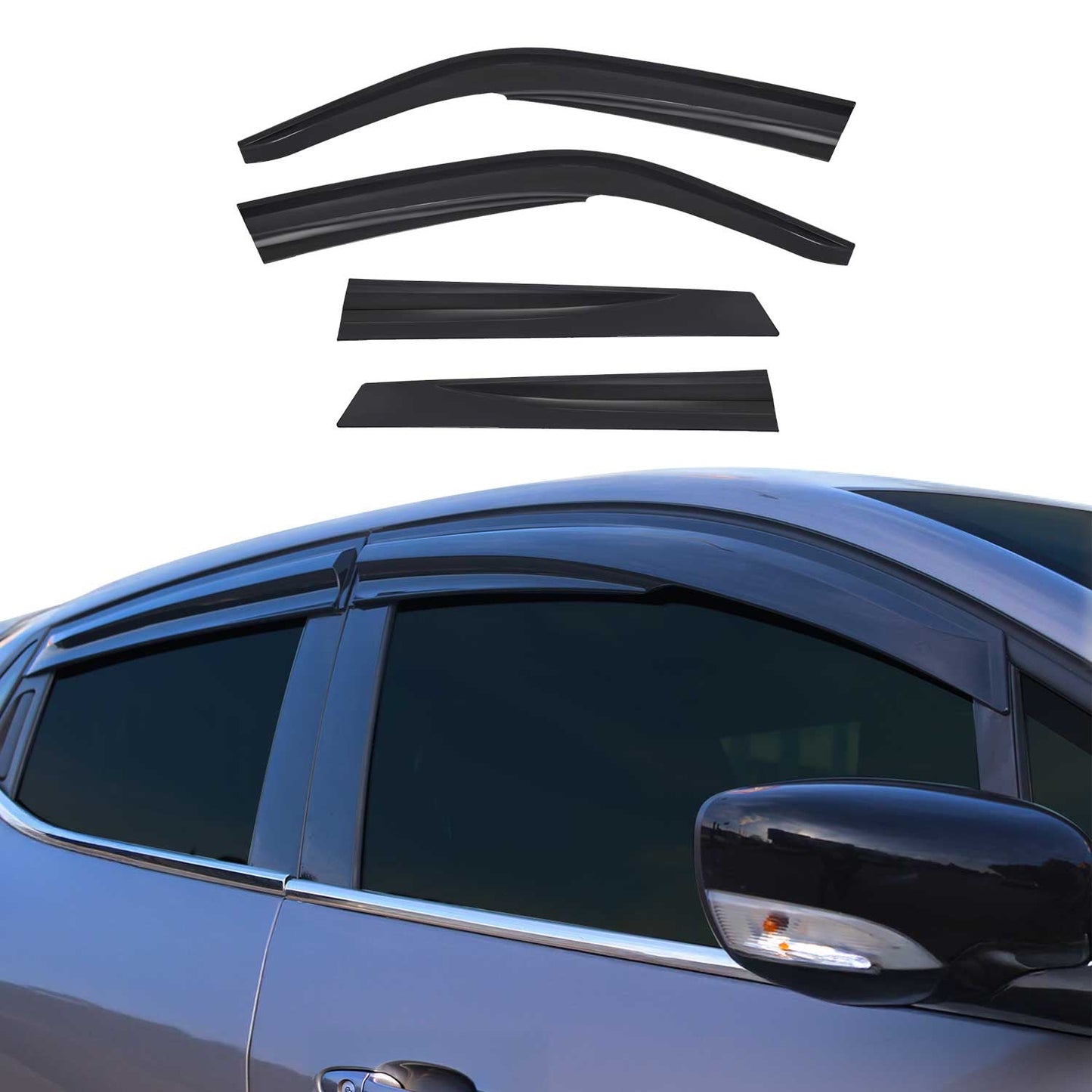 4x Deflectoare de vânt Deflectoare de ploaie pentru Opel Vectra B 1995-2003 Acril Închis la culoare