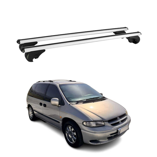 Dachträger Grundtäger für Chrysler Grand Voyager 1995-2001 75kg Alu Silber 2 tlg