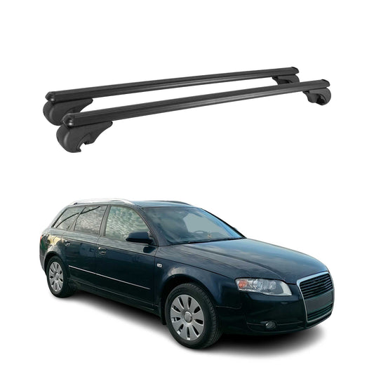 Dachträger Grundtäger für Audi A4 B7 Avant 2004-2008 75kg Alu Schwarz 2 tlg