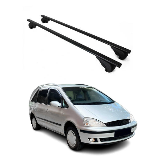Dachträger Grundtäger für Ford Galaxy 1995-2006 75kg Metall Schwarz 2 tlg