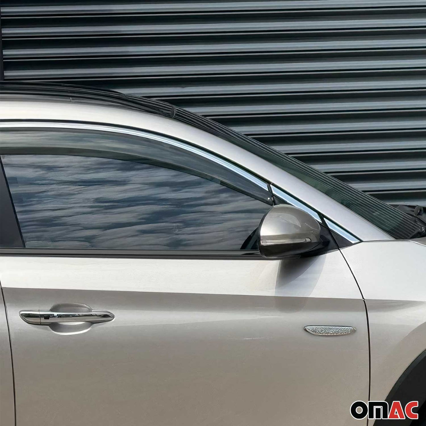 Benzi decorative pentru geamuri pentru Hyundai Tucson 2015-2020, oțel inoxidabil cromat, 10 bucăți