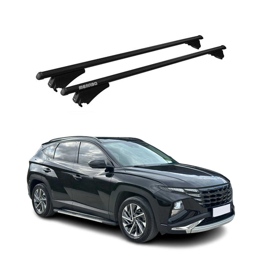 Bagażnik dachowy Menabo Base Carrier do Hyundai Tucson 2020-2025 ABE Aluminium Czarny 2x