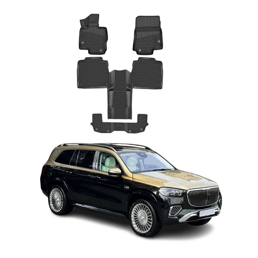 Covorașe auto Mercedes GLS Clasa X167 2019-2025 TPE Negru 4 buc