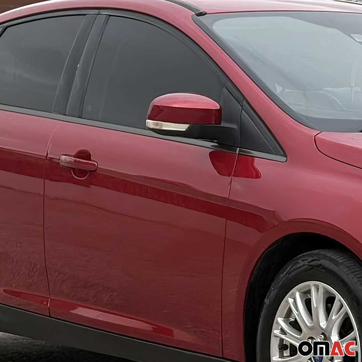 Ornamente/ramă geam pentru Ford Focus 2011-2018 sedan, oțel inoxidabil, 8 bucăți