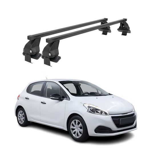 Menabo Dachträger Grundtäger für Peugeot 208 2012-2015 Pre-FL 50kg Stahl Schwarz